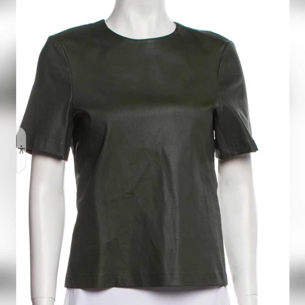 TWP LAMBSKIN CREW NECK TOP Size S